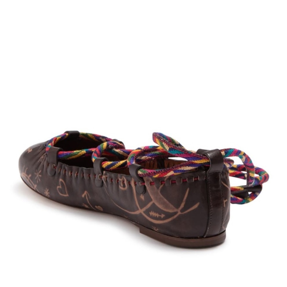 Valentino Garavani Ankle Tie Ballet Flats Leather - Picture 14 of 16